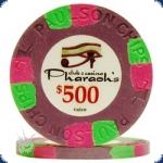 Paulson Pharaoh's Club Denom - $500 Chip