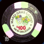 Mardi Gras Casino Denom - $100 Chip