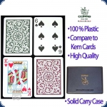 Copag Poker Size - 2 Decks Green/Burgundy (Regular Index)