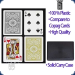 KEM Arrow Poker Size Schwarz/Gold - 2 Deck Set (Regular Index)