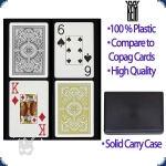 KEM Arrow Poker Size Schwarz/Gold - 2 Deck Set (Jumbo Index)