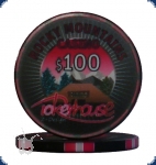 Pokerhouse - $100 (39mm, mit Textur)