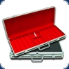 Aluminium Case (for 550 Chips) - alu-black/red